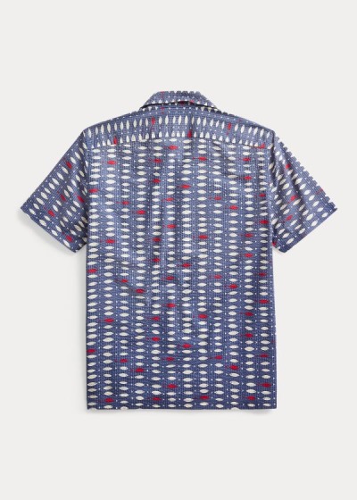 Camisa Ralph Lauren Fish-Print Seersucker Homem 85910-EKBY